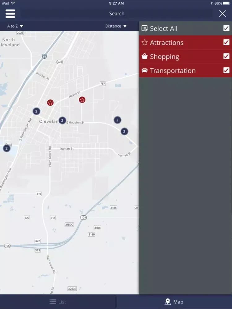Visit Cleveland Texas iPad 應用截圖