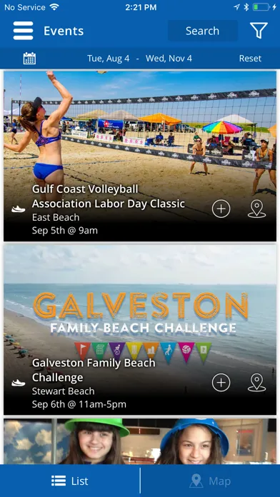 Capturas de tela do Visit Galveston