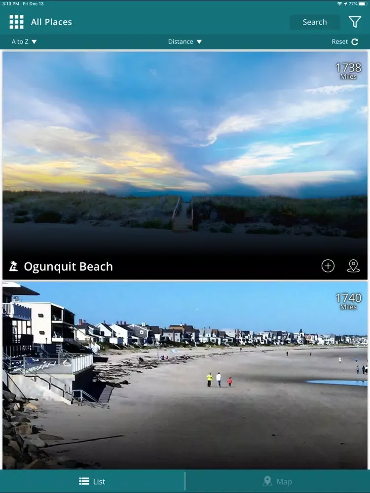 Tangkapan layar The Maine Beaches iPad 