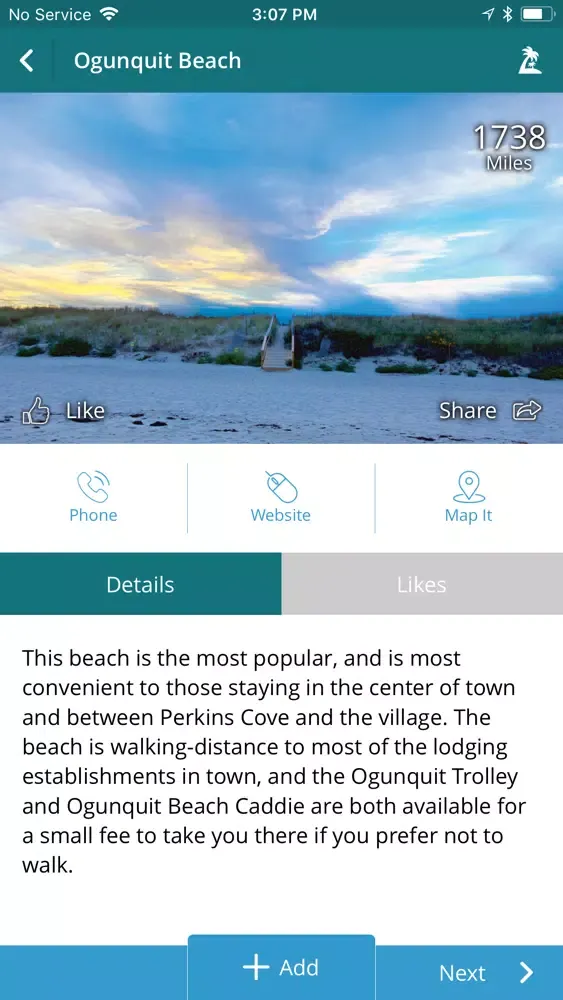Tangkapan layar The Maine Beaches
