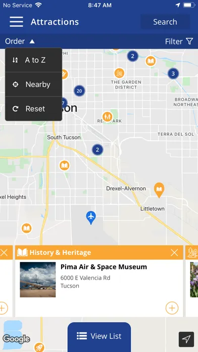 ภาพหน้าจอของ Southern Arizona Attractions
