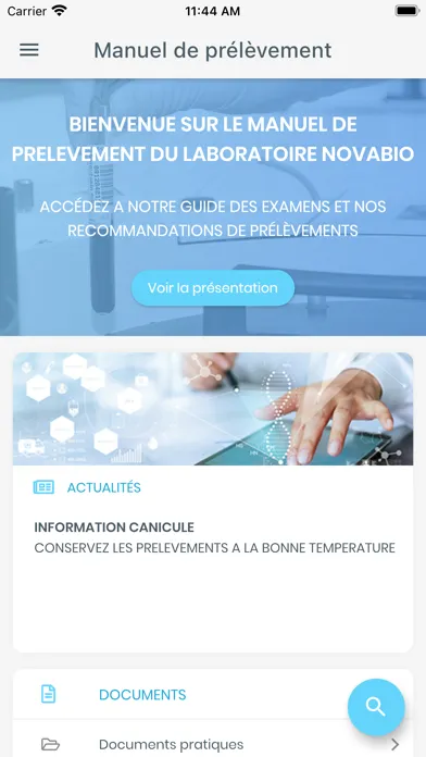 Ảnh chụp màn hình của NOVABIO