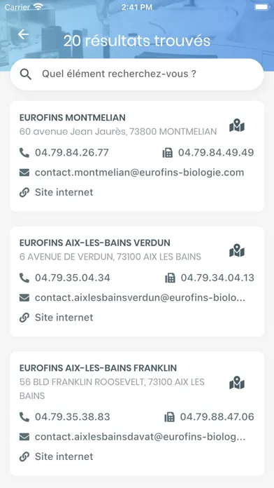 EUROFINS RHONE ALPES Screenshots
