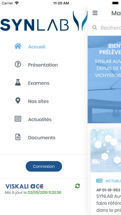 Ảnh chụp màn hình của SYNLAB Auvergne