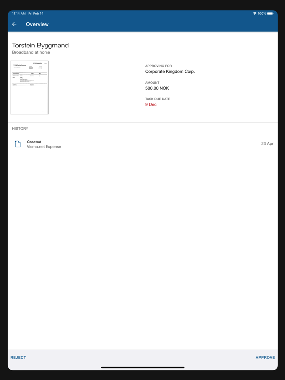 Скриншоты Visma Manager iPad 