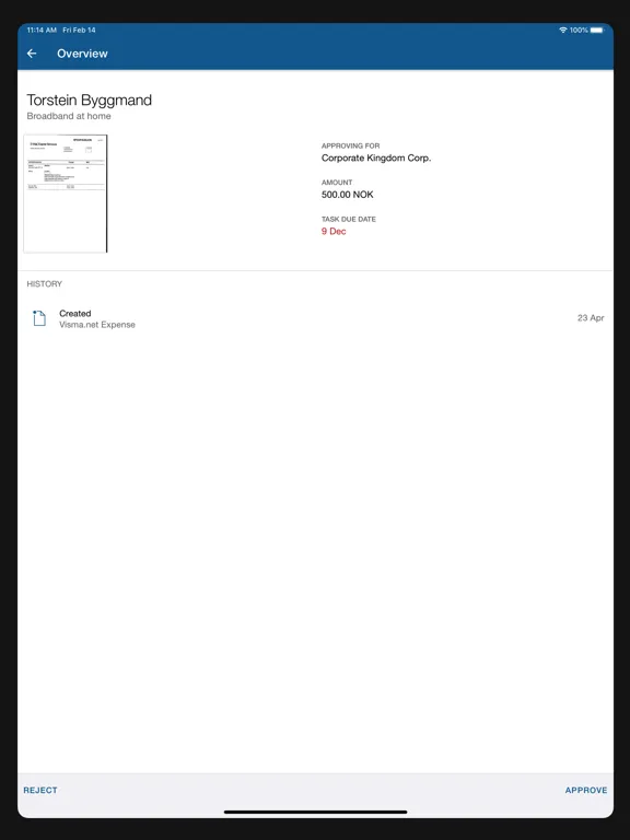 تصاویر Visma Manager iPad 