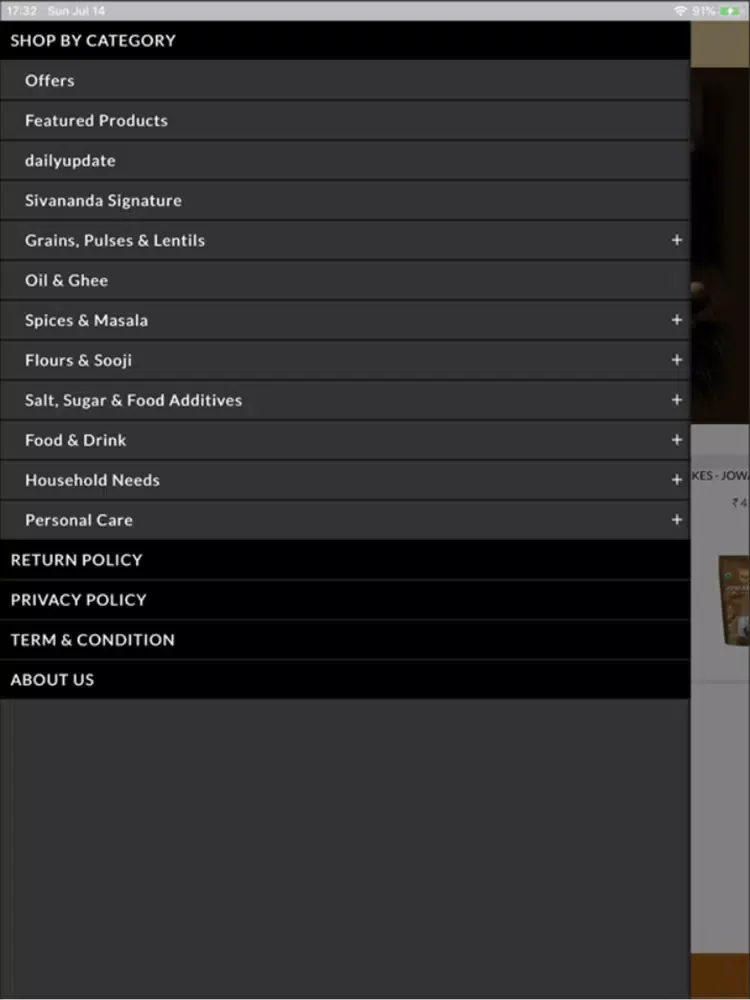 Capturas de pantalla de Sree Sivananda Stores iPad 