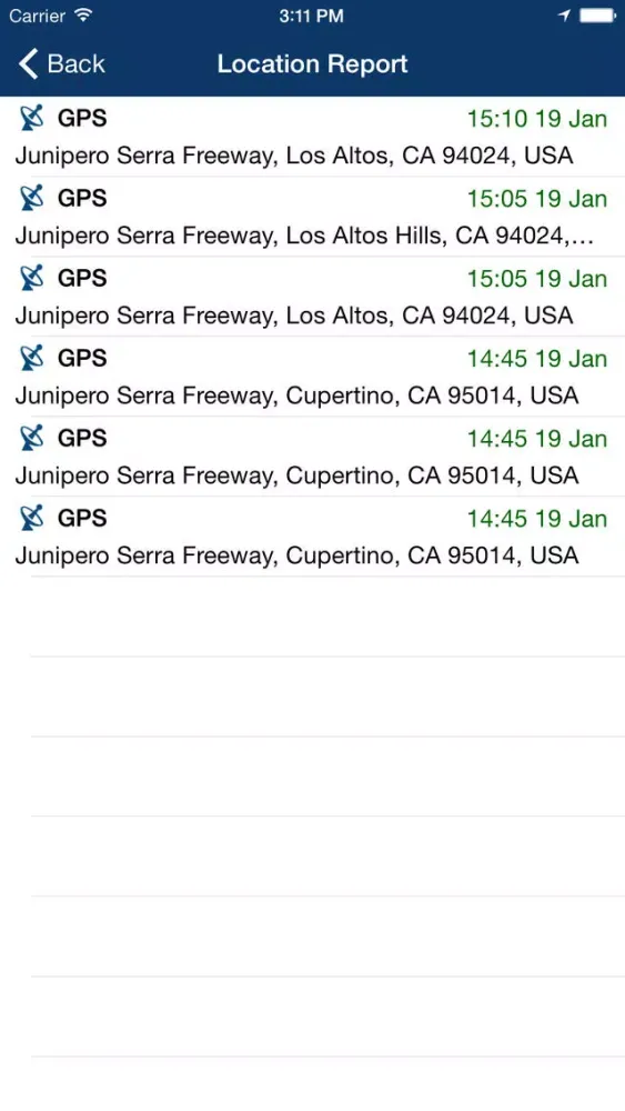 Ảnh chụp màn hình của Vismo GPS Tracking