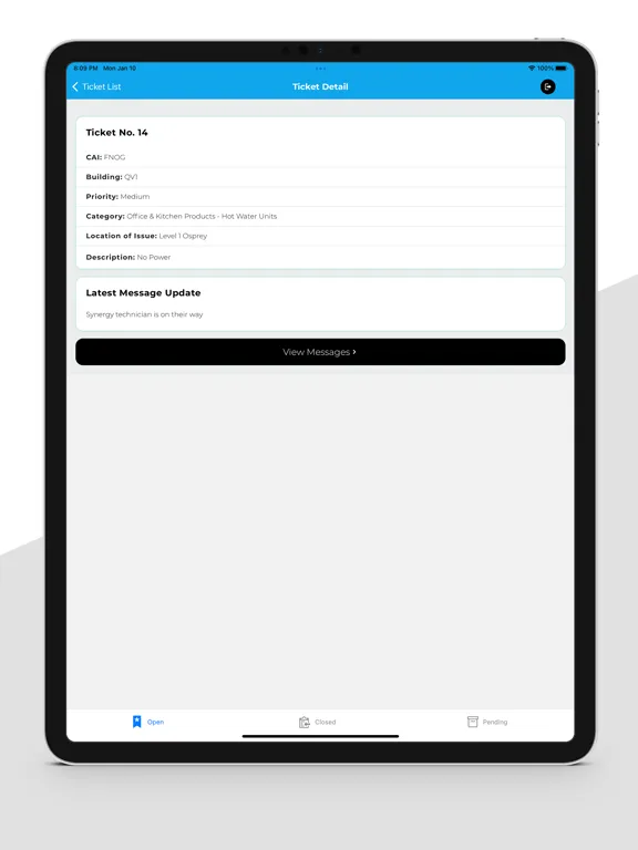 Dawn Projects Ticket System iPad 應用截圖