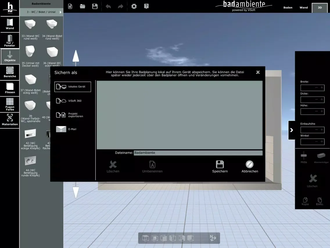 Screenshot di badambiente Badplaner iPad 