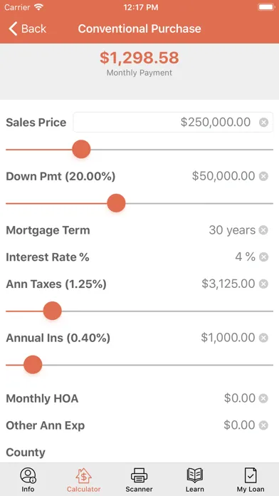 Ảnh chụp màn hình của Vista Lending Mortgage App