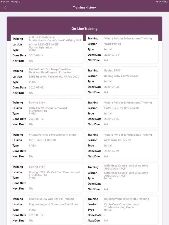 Vistara E-learning iPad 應用截圖