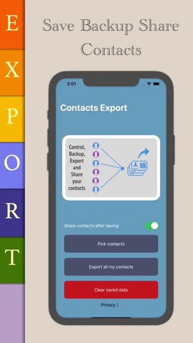 Contacts Export - Easy Copy سکرین شاٹس