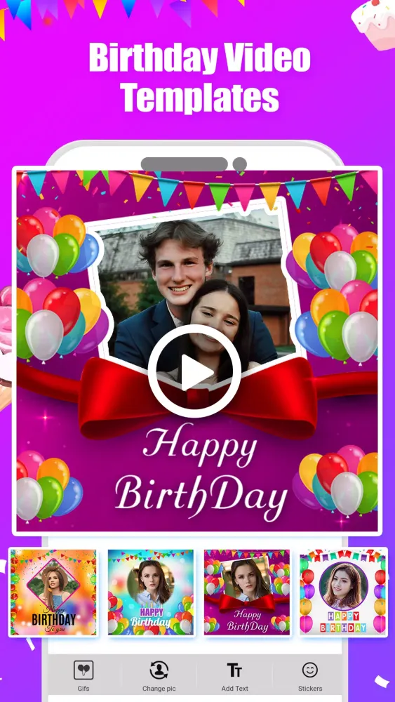 Captures d'écran de Birthday Video Maker with Song