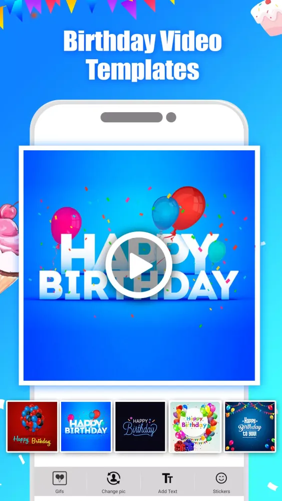 Captures d'écran de Birthday Video Maker with Song