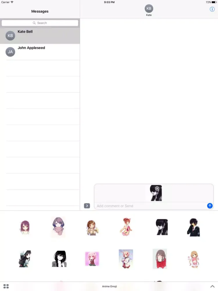Anime Stickers- Collection Stickers iPad  스크린샷