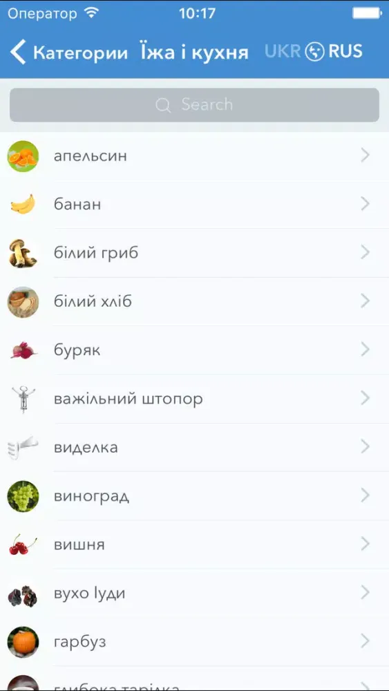 Screenshot di Visual слова в картинках RU-UK
