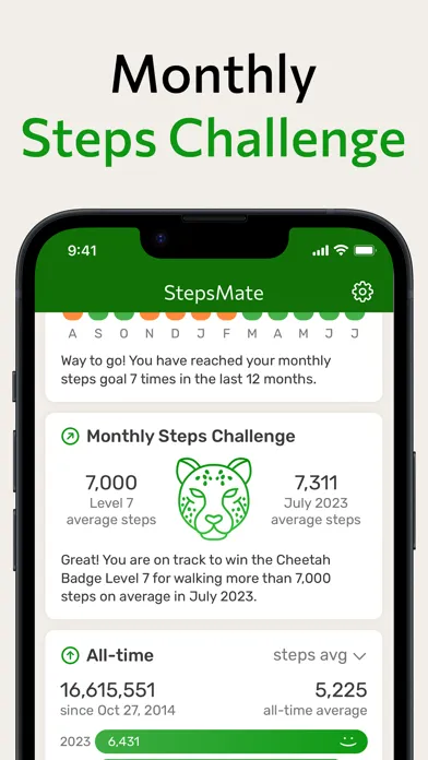 Step Counter StepsMate Ekran Görüntüleri