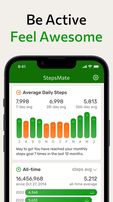 Step Counter StepsMate Ekran Görüntüleri