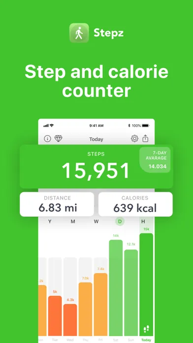 Captures d'écran de Stepz - Step Counter & Tracker