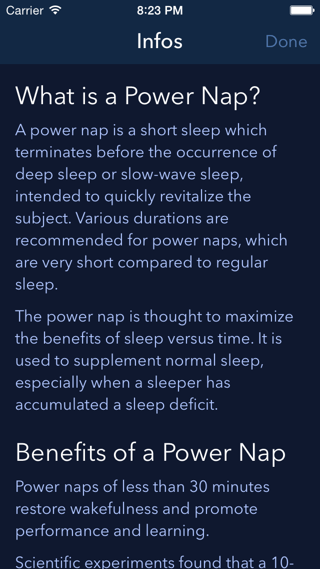 Power Nap App - Best Napping Timer for Naps with Relaxing Sleep Sounds Screenshots