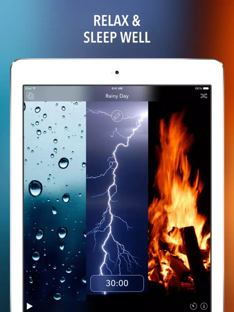 Capturas de tela do Relax Sounds PRO - Relaxing Nature & Ambient Melodies - Help for Better Sleep, Baby Calming & Insomnia iPad 