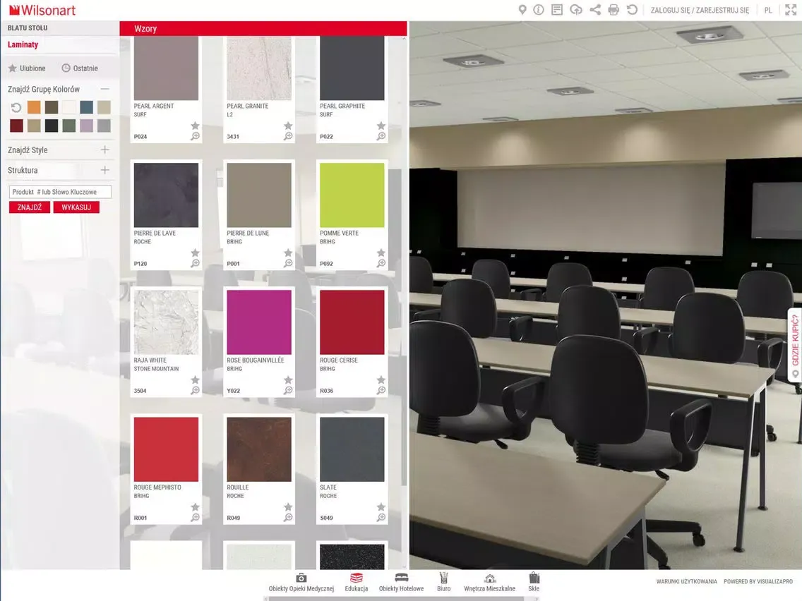 Wilsonart Visualizer Poland iPad  Screenshots
