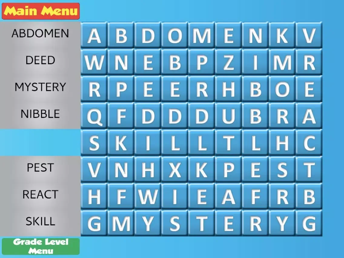 Word Search Grades 1-6 HD iPad  Screenshots