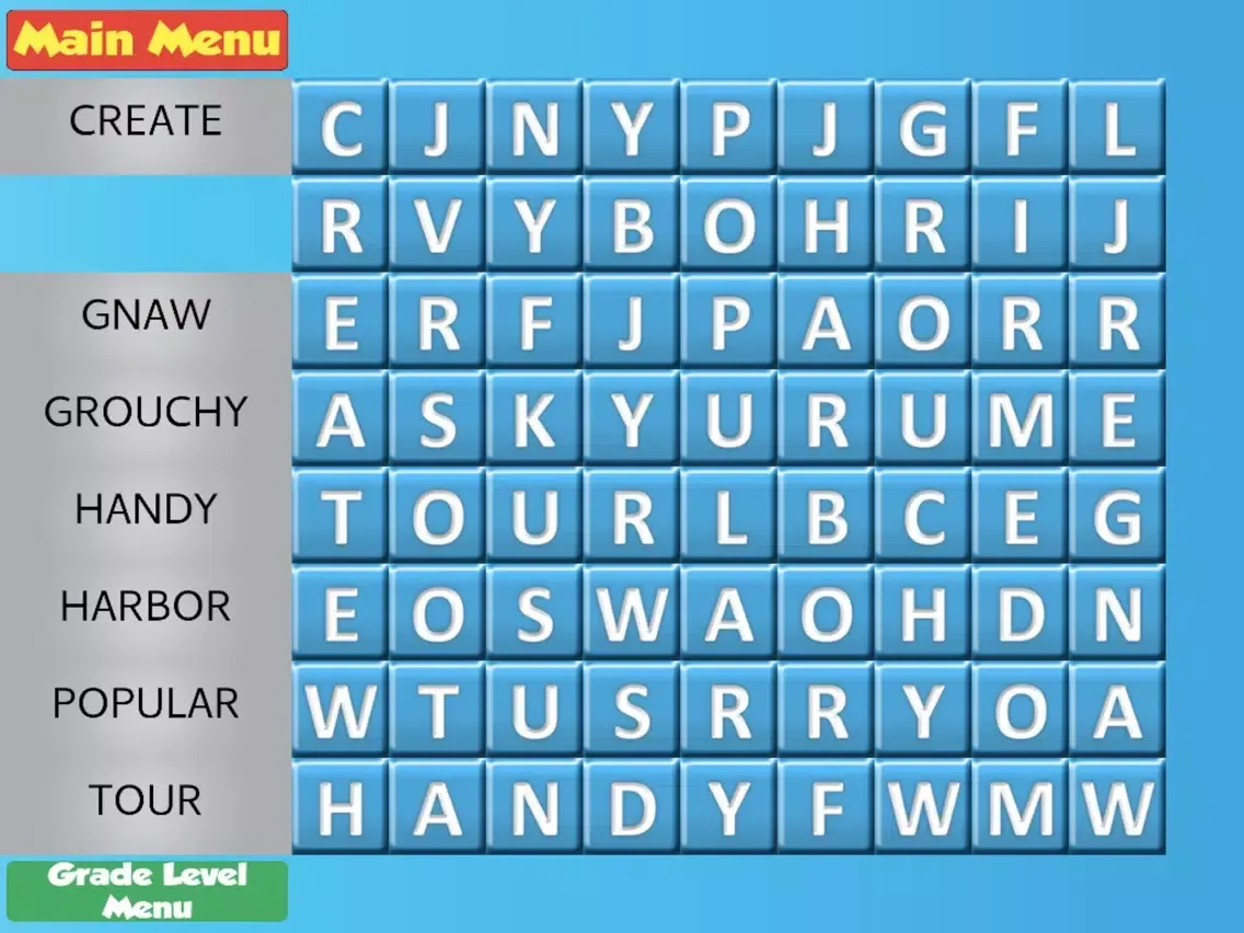 Word Search Grades 1-6 HD iPad  Screenshots