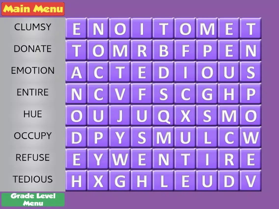 Word Search Grades 1-6 HD iPad  Screenshots