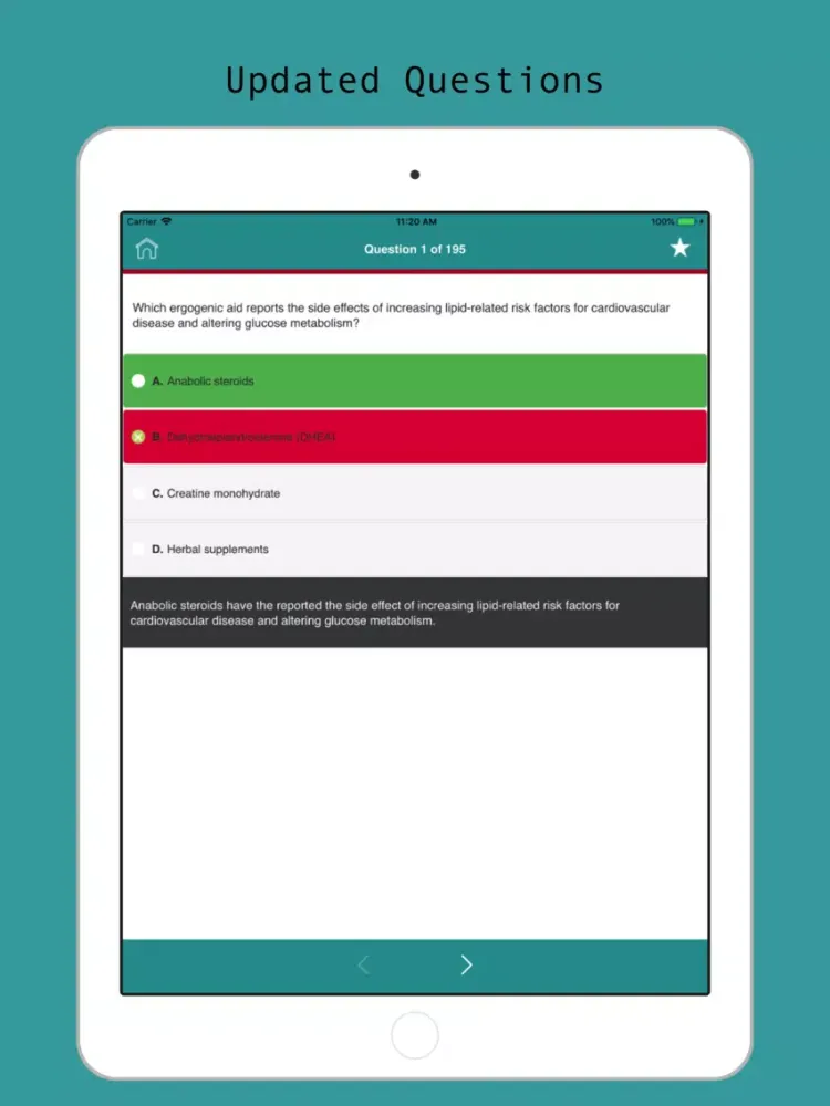 ภาพหน้าจอของ ACSM-CPT Visual Prep iPad 