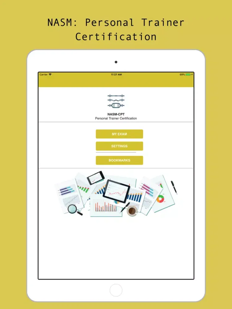 Tangkapan skrin NASM CPT Visual Prep iPad 