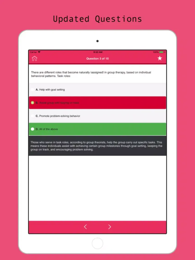 Capturas de pantalla de NCMHCE Visual Prep iPad 