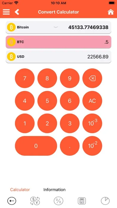 Capturas de pantalla de Bitcoin Pulse Ticker
