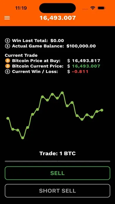 Bitcoin Chart Game スクリーンショット
