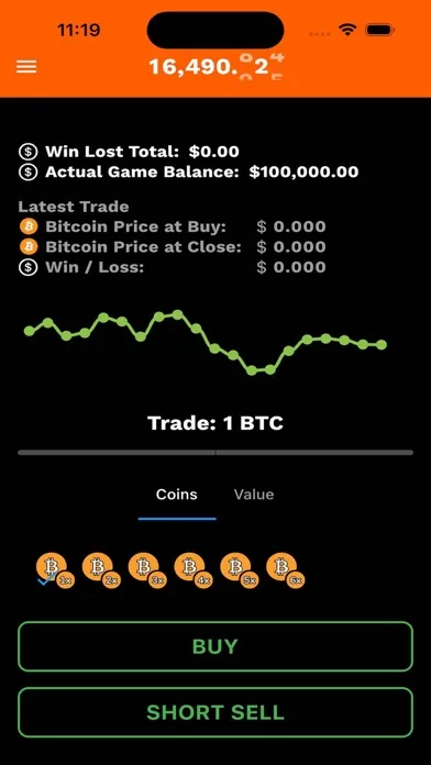 Bitcoin Chart Game スクリーンショット