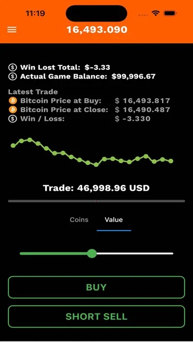 Bitcoin Chart Game スクリーンショット