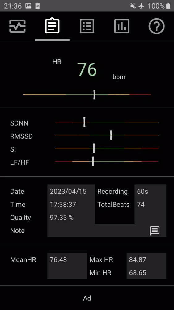 Heart Rate Monitor & HRV [BLE] Screenshots