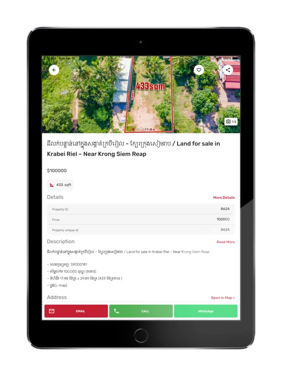 Tangkapan skrin VITAL KW Cambodia iPad 