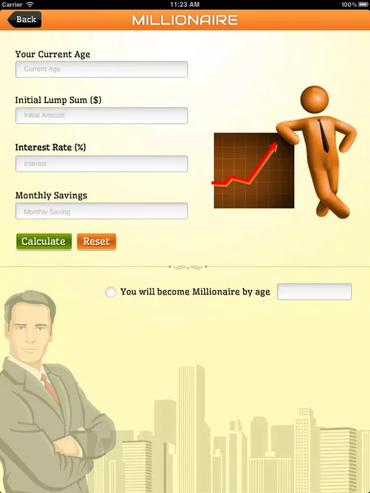 Tangkapan layar Millionaire Calculator iPad 