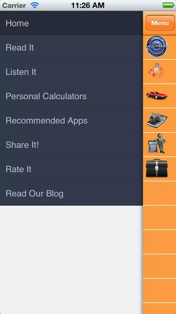 Tangkapan layar Millionaire Calculator