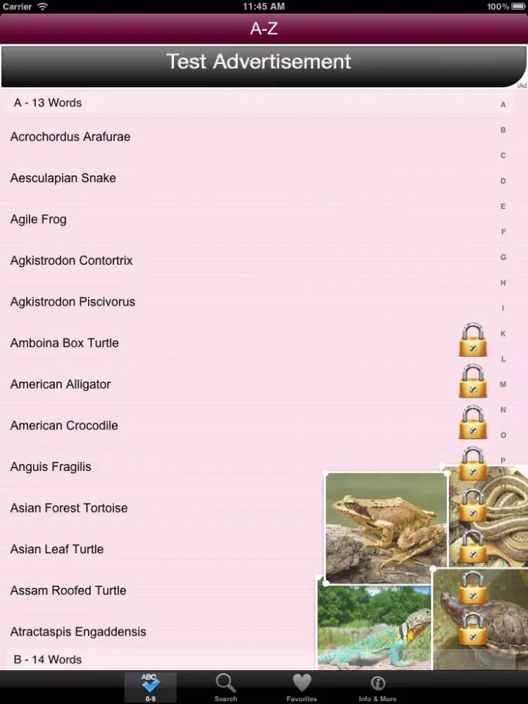Atlas: Reptiles of World iPad  Screenshots