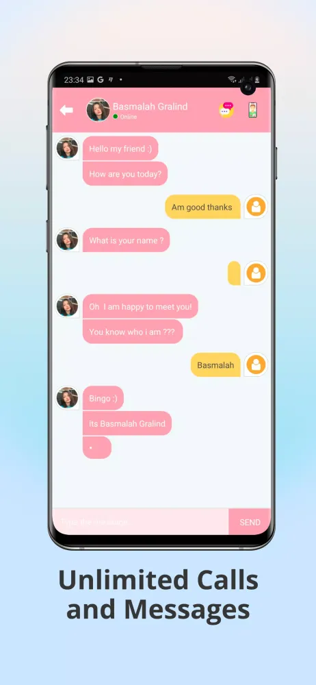 Basmalah Gralind Video Call Screenshots