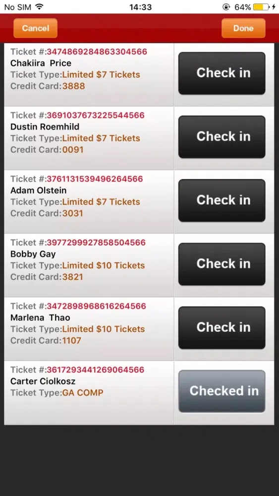 Zrzuty ekranu Vital Culture Ticket
