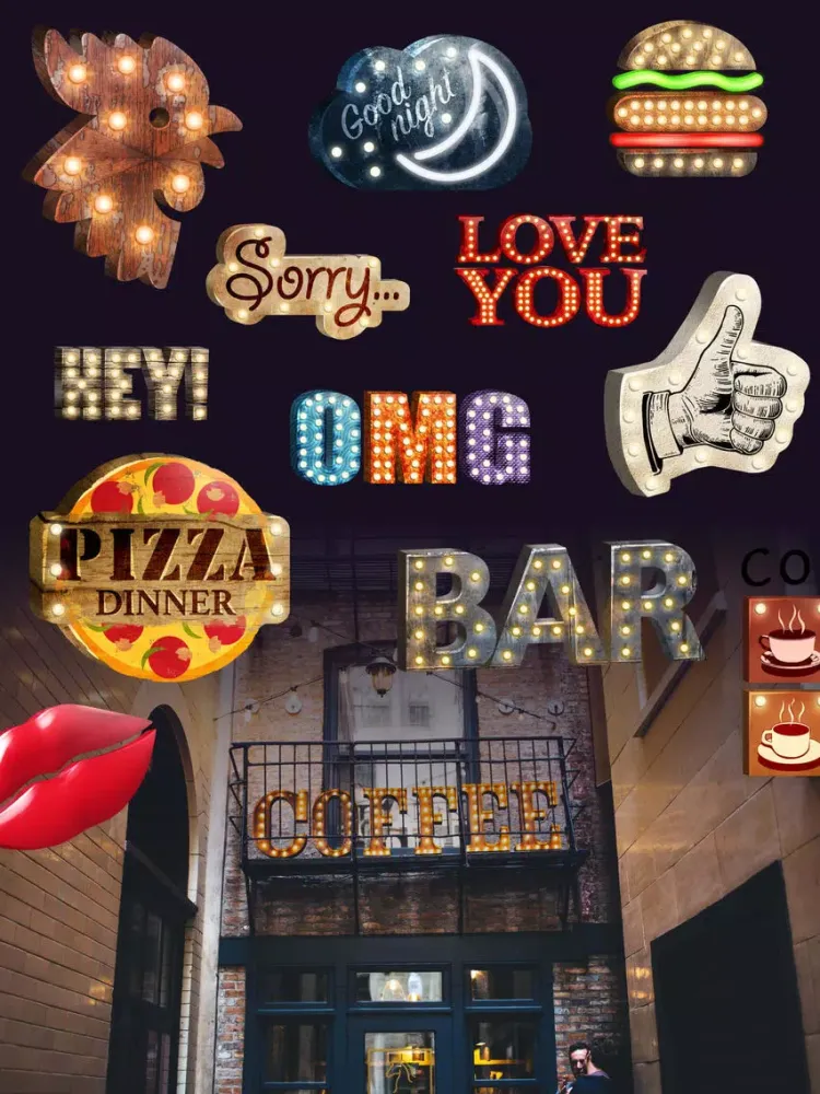 Loft Signs & Marquee Lights - chat with taste! iPad 应用截图