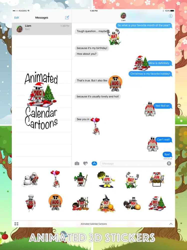 Animated Calendar Cartoons iPad  স্ক্রিনশট