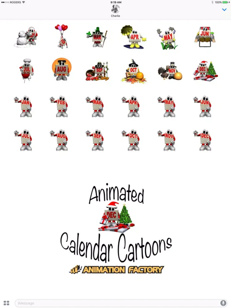 Animated Calendar Cartoons iPad  স্ক্রিনশট