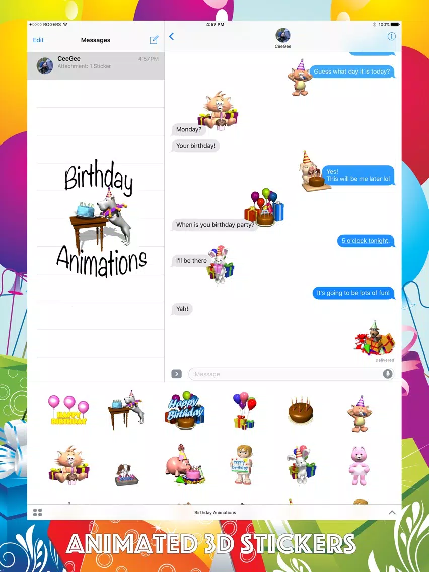 ภาพหน้าจอของ Birthday Animations iPad 