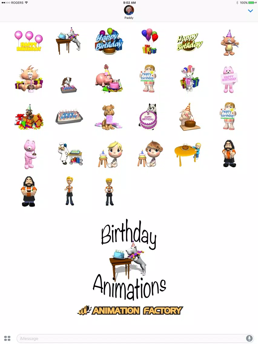 ภาพหน้าจอของ Birthday Animations iPad 