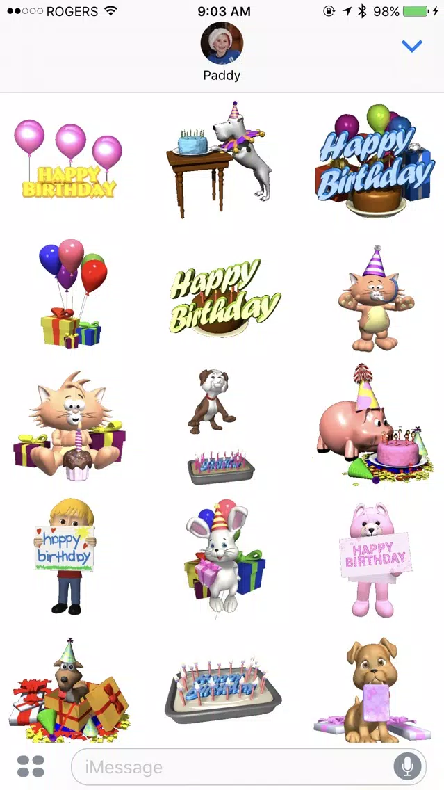 ภาพหน้าจอของ Birthday Animations